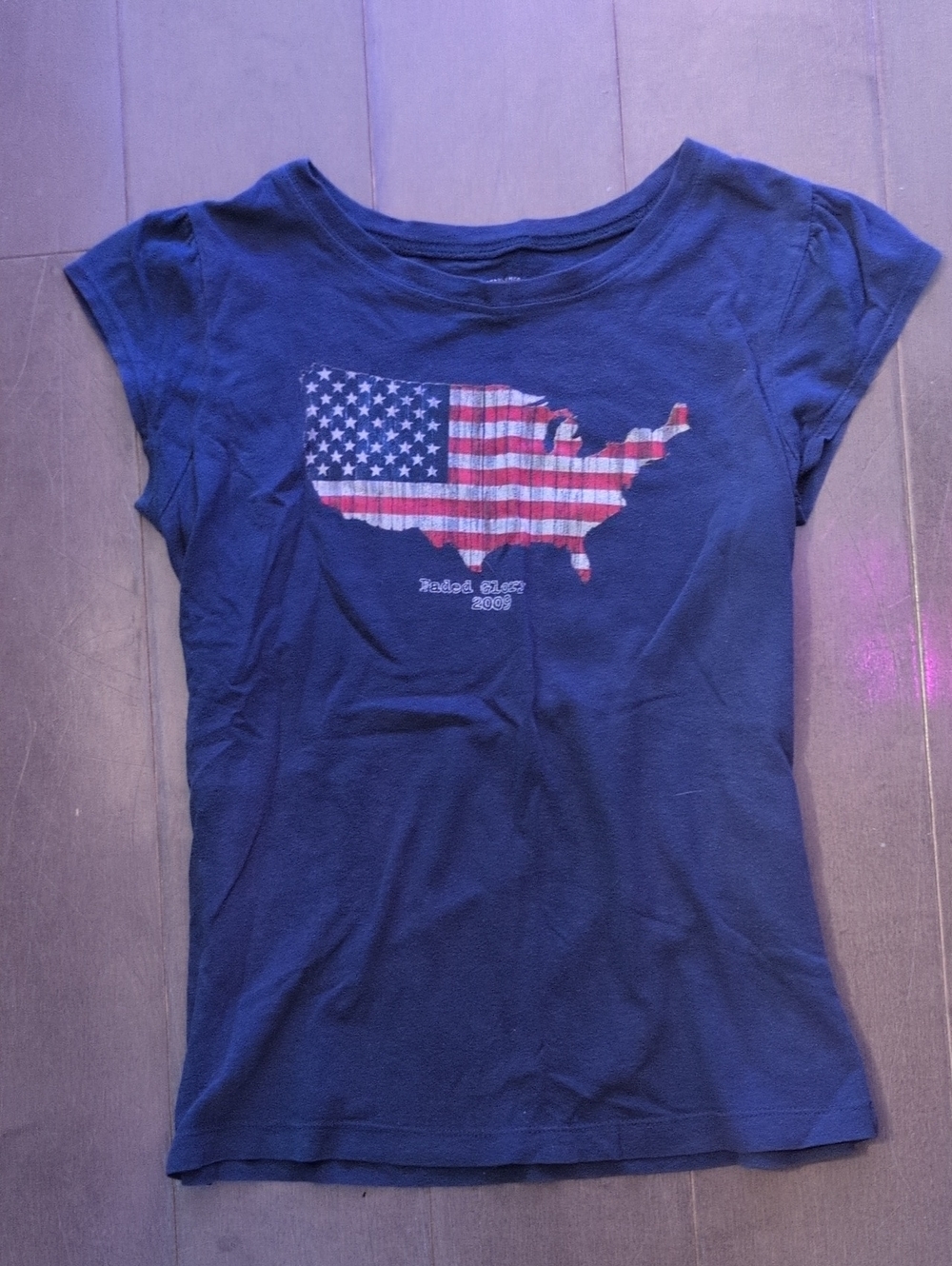 Navy Short-Sleeve USA Tee